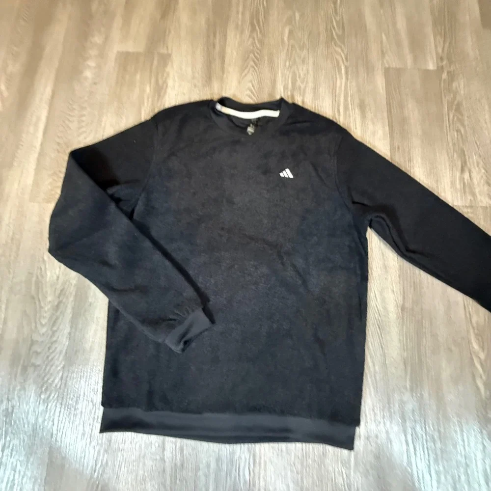 Adidas Mens Boucle‎ Fleece Crew Sweatshirt Black Style ADVRO869 Size S